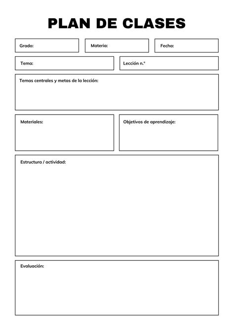 Plantillas De Planes De Clases Gratis Para Editar Canva
