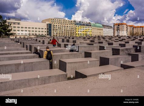 Holocaust Memorial Peter Eisenman Berlin Germany Europe Stock Photo