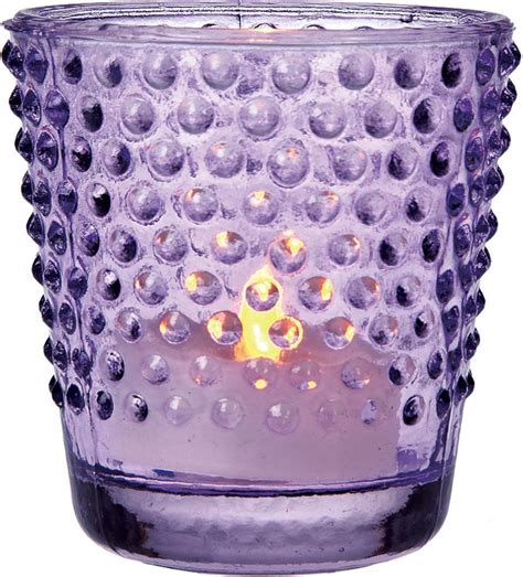 4 Vintage Hobnail Glass Tea Light Candle Holder Multi Colors