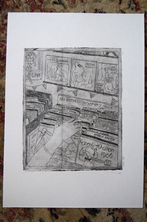 Drypoint Engraving On Tetra Pak Ideal Record Store Etsy