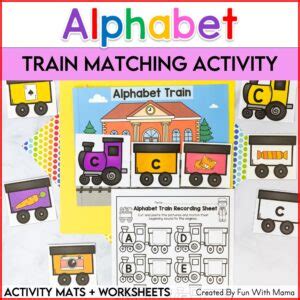 Alphabet Train Matching Activity Pack - Fun with Mama Shop