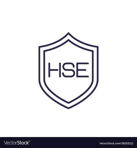 Hse Line Icon Health Safety Environment Royalty Free Vector