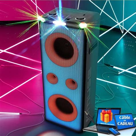 Enceinte Bluetooth Muse M Dj Party Box Avec Cd Usb Radio Fm W