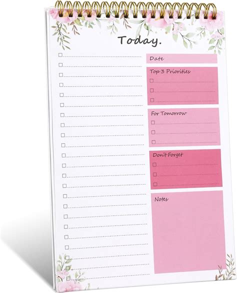 Amazon Vibrant Focus To Do List Notepad To Do List Notebook For