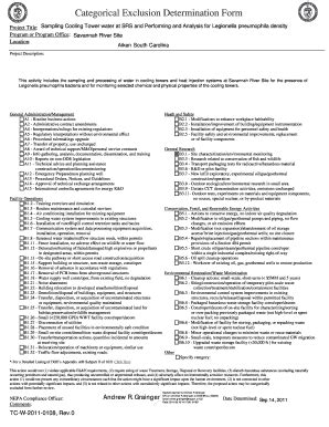 Fillable Online Doe Categorical Exclusion Form Fax Email Print Pdffiller