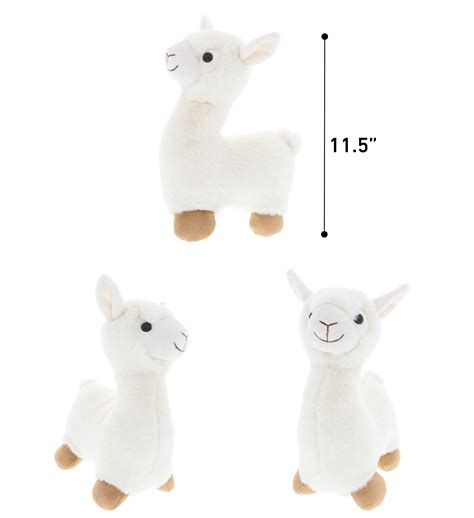 Dollibu White Llama Stuffed Animal Plush Toy Kids And Adults Huggable