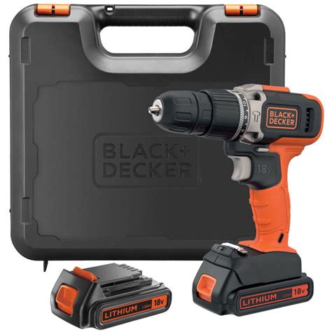 Black Decker Slagborrmaskin 18V Lithium Ion 2X1 5AH Batt