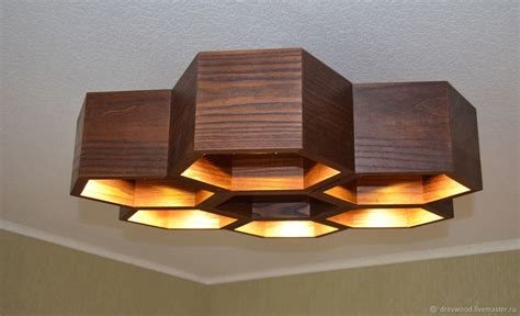 Светильник из дерева - 44 фото