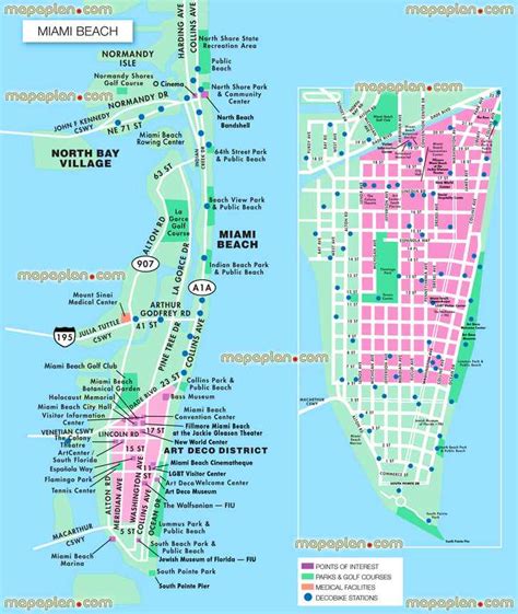 Miami Beach maps - Top tourist attractions - Free, printable city ...