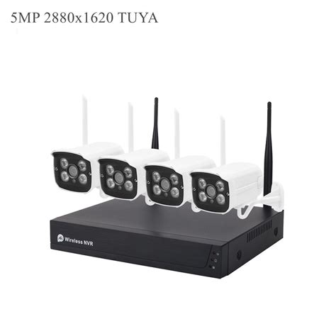 WiFi NVR Kit 5MP Home Security System Wireless Kit 2 4G WiFi 4CH CCTV