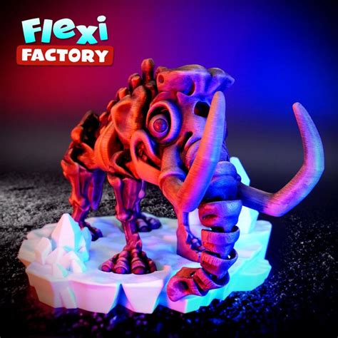 D Printable Flexi Factory Skeleton Mammoth By Flexi Factory