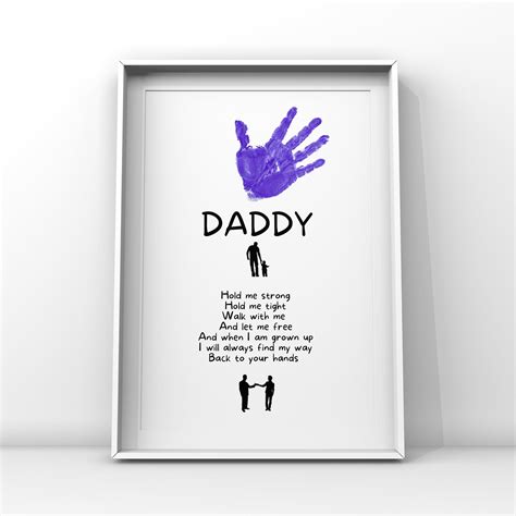 Fathers Day Poem Handprint Printables Handprint Craft For Dad Happy Birthday Artwork For Dad