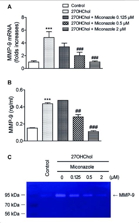 Miconazole Downregulates Mmp 9 Activity Via Transcriptional