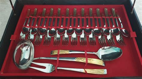 Inoxpran 18 10 Made In Italy Boxed Cutlery Set Stainless Steel With 24