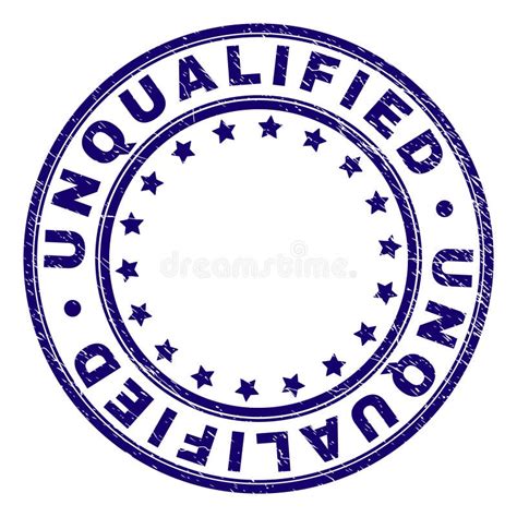 Grunge Textured Unqualified Round Stamp Seal Stock Vector