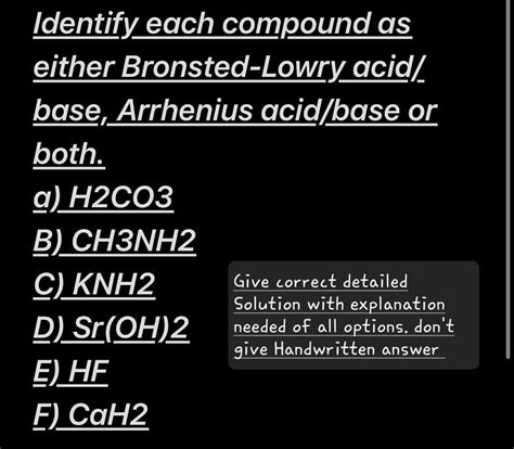 Answered Identify Each Compound As Either Bartleby