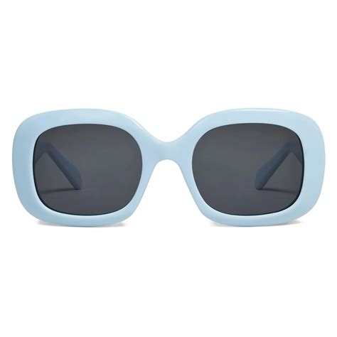 Céline - Triomphe 10 Sunglasses in Acetate - Milky Light Blue ...