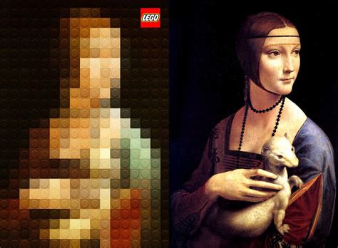 Lady With An Ermine Leonardo Da Vinci Famous Paintings Reimagined Using Legos Pixel Art Lady