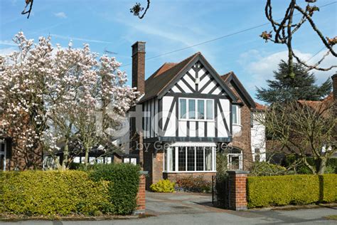 English Suburban House Stock Photo Royalty Free Freeimages