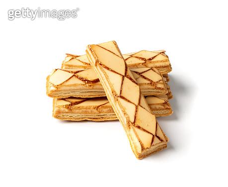 Sfogliatine Glassate Italian Puff Pastry Biscuits Closeup