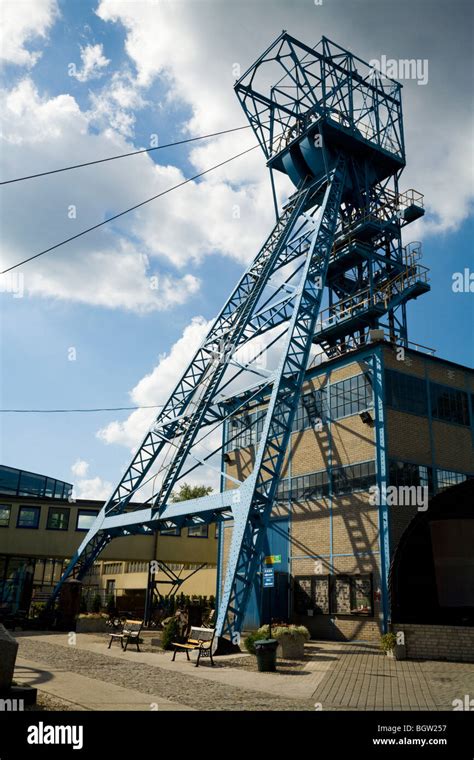 Mine Head Headgear Lift Cage Winding Gear Tower At The Guido Coal