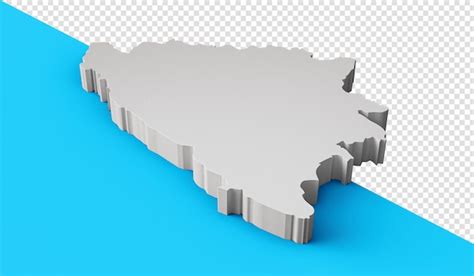 Premium Psd Bosnia 3d Map Geography Cartography And Topology 3d