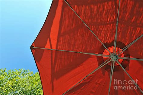 Reddish Umbrella Against Blue Sky Photograph By Sami Sarkis Fine Art