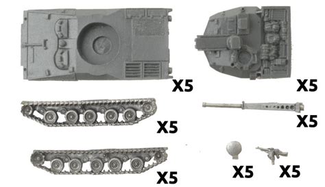 RDF LT Assault Gun Platoon WWIII X5 Tanks Midgard Games