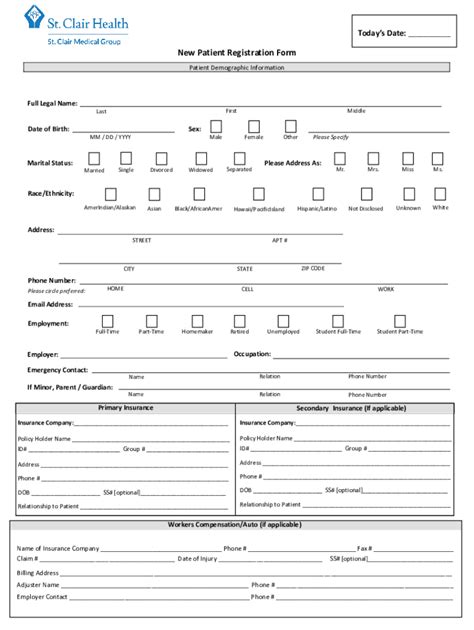 Fillable Online New Patient Demographic Formpdf Fax Email Print Pdffiller