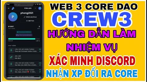 Core Dao Crew H Ng D N L M Nhi M V X C Nh N Discord Nh N Xp Qui