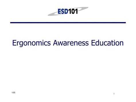 Ppt Ergonomics Awareness Education Powerpoint Presentation Free Download Id834186