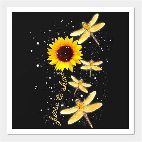 Dragonfly Sunflower Teacher Growth Mindset Choose To Shine T-Shirt by ...