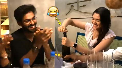 Vaishnav Tej Hilarious Fun On Krithi Shetty At Her Birthday