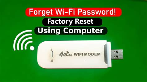 4g Usb Wifi Modem Reset Using Computer 4g Lte Wifi Usb Modem Factory Reset Solution With Pc