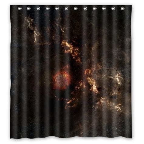 Deyou Beautiful Stars In The Space Shower Curtain Polyester Fabric