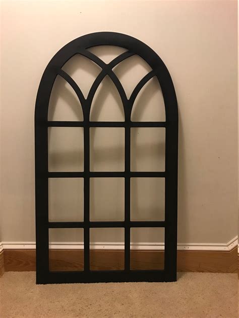 Large Arched Window Frame Faux Farmhouse Frame Stained Etsy