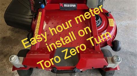 New Toro Timecutter Quick Inexpensive Hour Meter Install Youtube