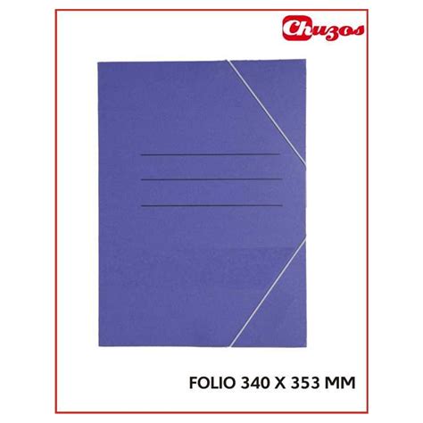 Carpeta Gomas Carton Azul Folio Al Mejor Precio Chuzos Es