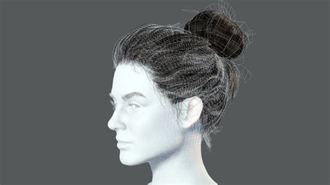 Female Hair 8 - 3D Model by khaloui