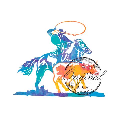 Team Roping SVG, Team Roper Svg Watercolor Sublimation Digital Download ...