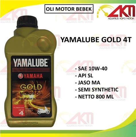 Oli Yamalube Gold 4T Yamaha Bebek Semi Synthetic 10w40 800ml 0 8L