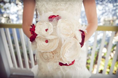 DIY fabric flower bouquet. I made this will silk flowers, beads