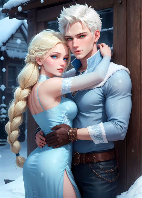 Jack Frost and Elsa by ArtfulAsylum on DeviantArt