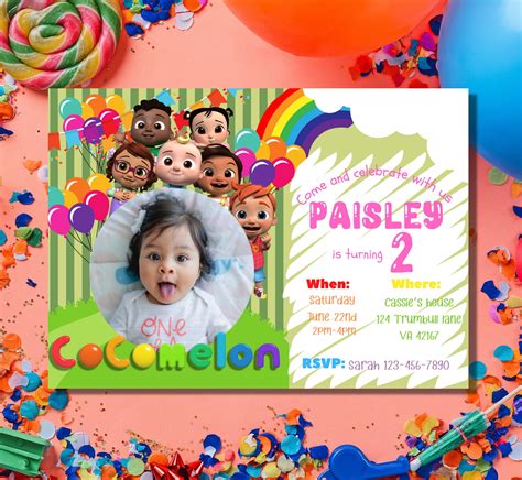 Digital Cocomelon Party Shipped Cocomelon Birthday Printed Cocomelon