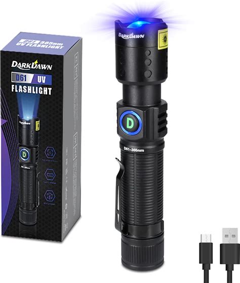 Linterna Uv De Nm Luz Usb Recargable Luz Ultravioleta Luz Negra