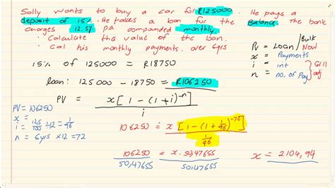 Grade 12 Financial Maths Present Value Annuities Youtube