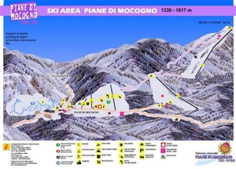 Piane Di Mocogno Plan Des Pistes De Ski Piane Di Mocogno