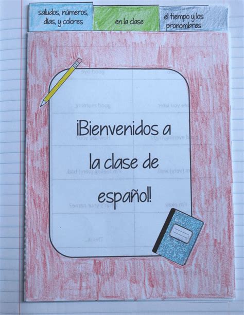 Spanish Notebook Section 4 Vocabulary In 2020 Spanish Teaching