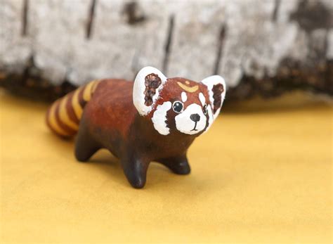 Red Panda Figurine By Lifedancecreations Polymer Clay Animals Clay