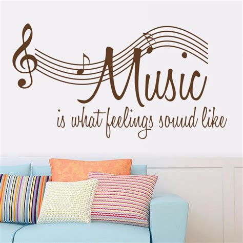 Music Vinyl Wall Decal Quote Music Notes Concert Hall Mural Art Wall ...